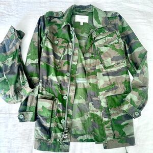 J. Crew Women’s Ripstop Camo Green Camouflage Field Jacket